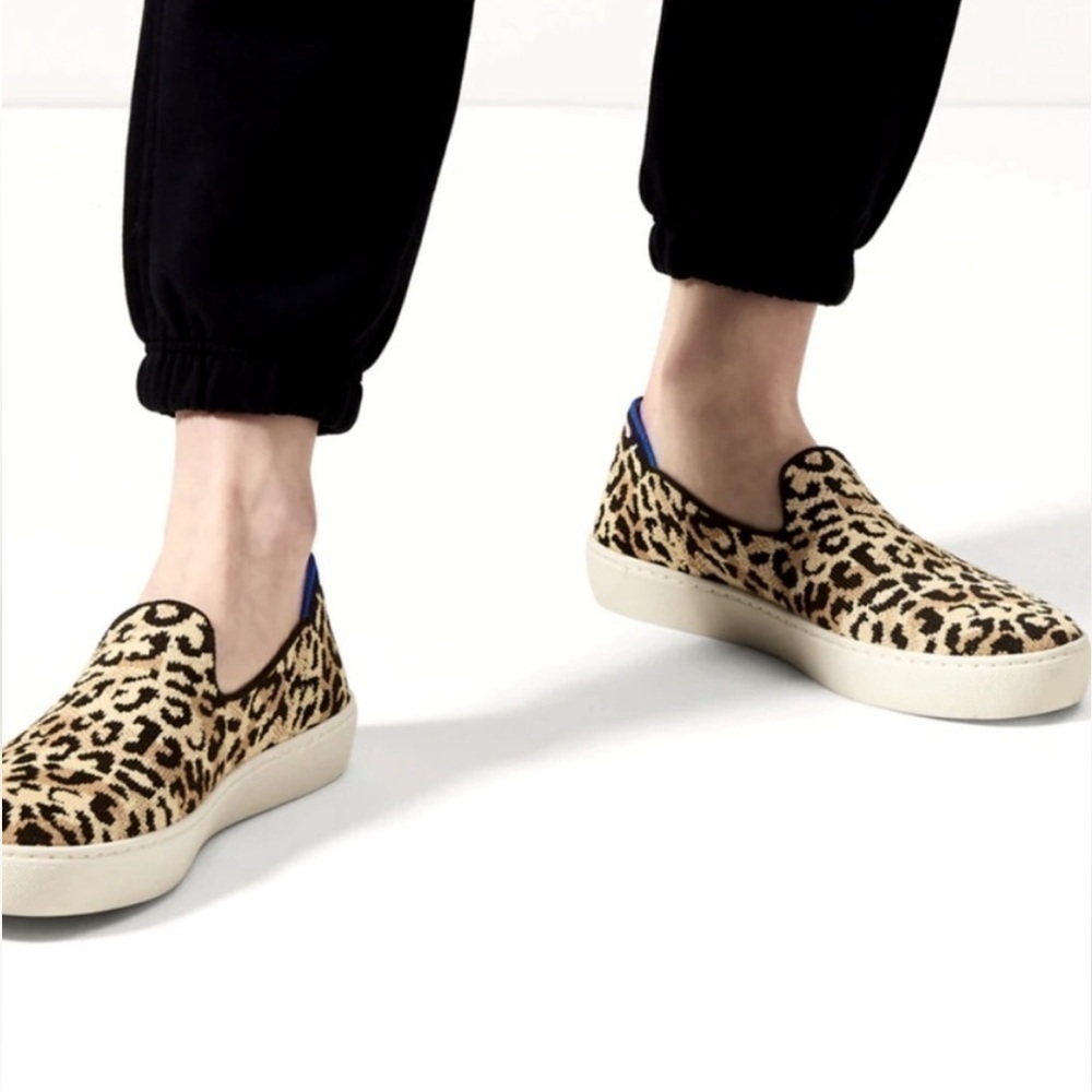 Rothy's Desert Camo Cat The Sneaker Size 10 slip-on animal print comfort flats - Picture 2 of 10